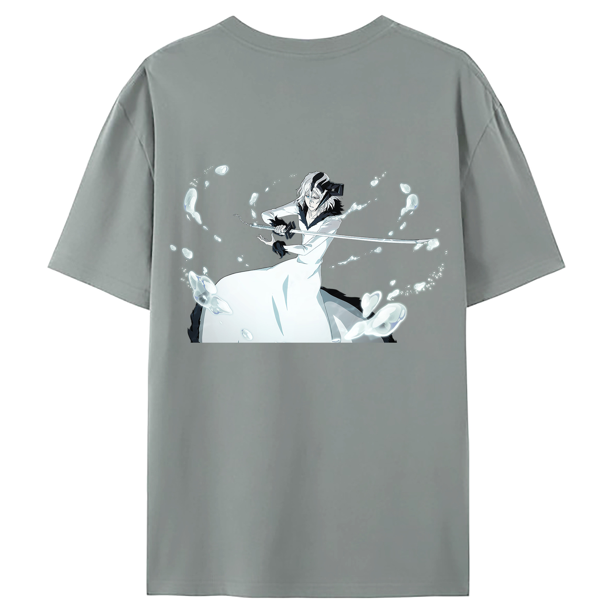 （画像用） ブリーチ 黒崎一護（くろさき いちご）BLEACH Kurosaki Ichigo 綿100％ メンズ半袖Tシャツ（バックプリント） 通気性